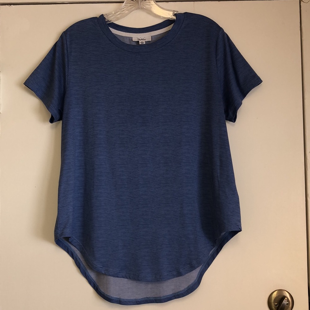 ROUDELAIN Blue High-Low Top T-Shirt Soft Light Weight Stretchy Shirt Sz M